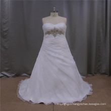 Organza Beading A Line Plus Size Wedding Dress